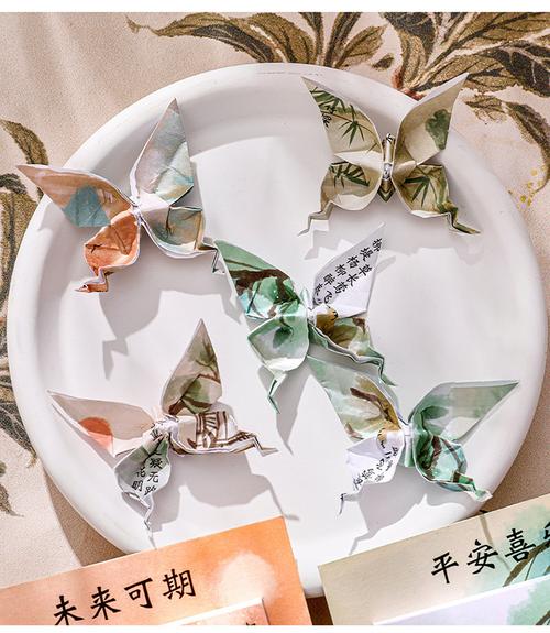 中國(guó)風(fēng)山水畫手賬素材紙學(xué)生留言n次貼便簽本